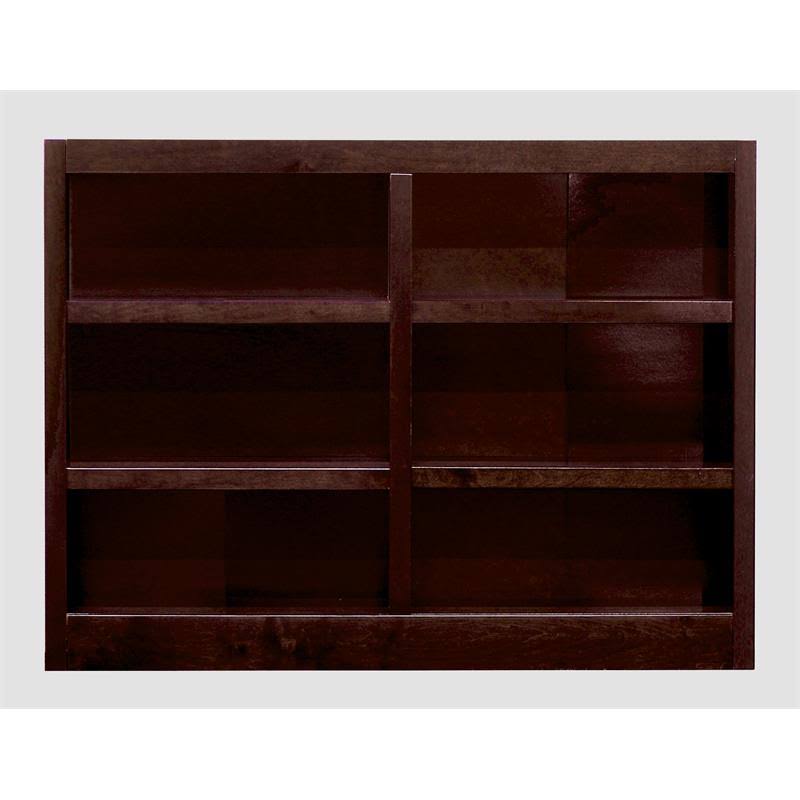 Concepts in Wood Double Wide Bookcase 6 Shelves Cherry