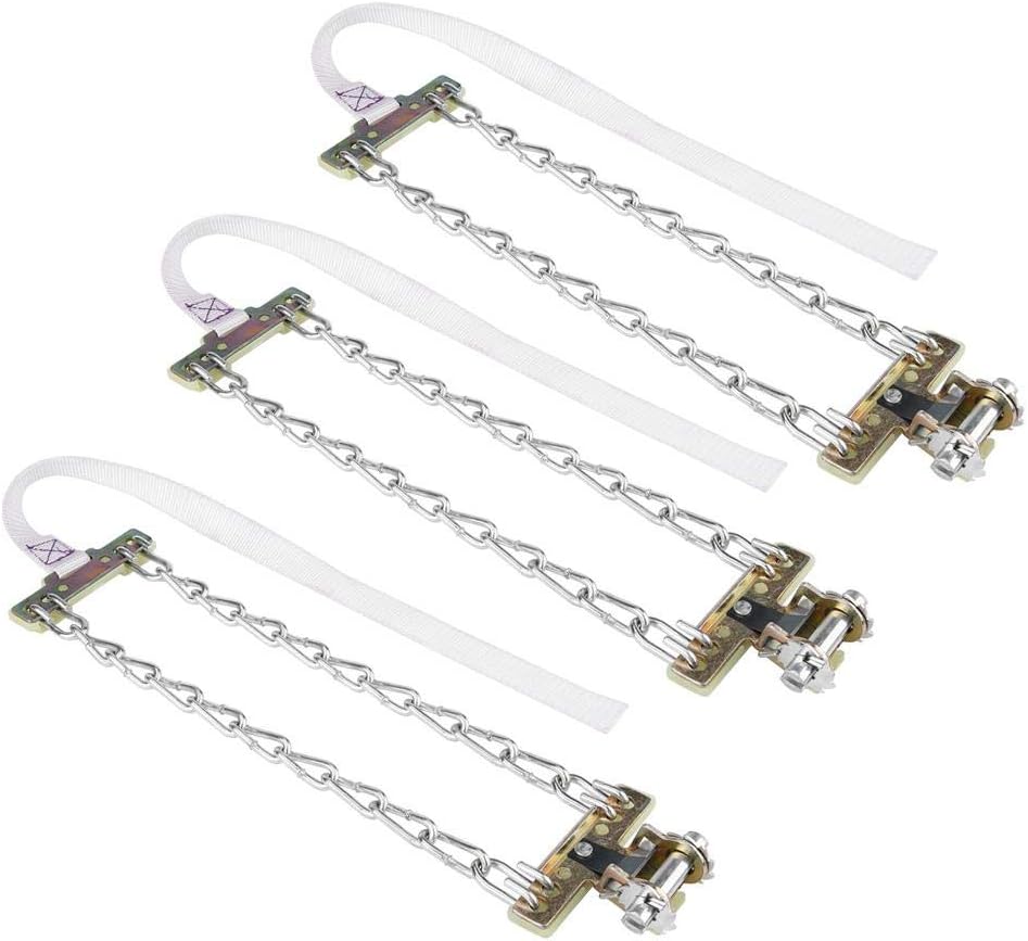 Tbest Tire Snow Chain,3pcs Tire Anti-skid Steel Chain Snow Mud Car Security Tyre Clip-on Chain for Car Car Truck S (Large) Pack of 2