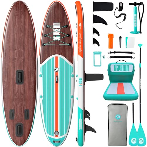 Niphean Inflatable Stand Up Paddle Board with SUP Accessories, Anti-Slip EVA Deck, 10’6’’ Inflatable Paddle Boards for Adults & Youth of All Skill Levels