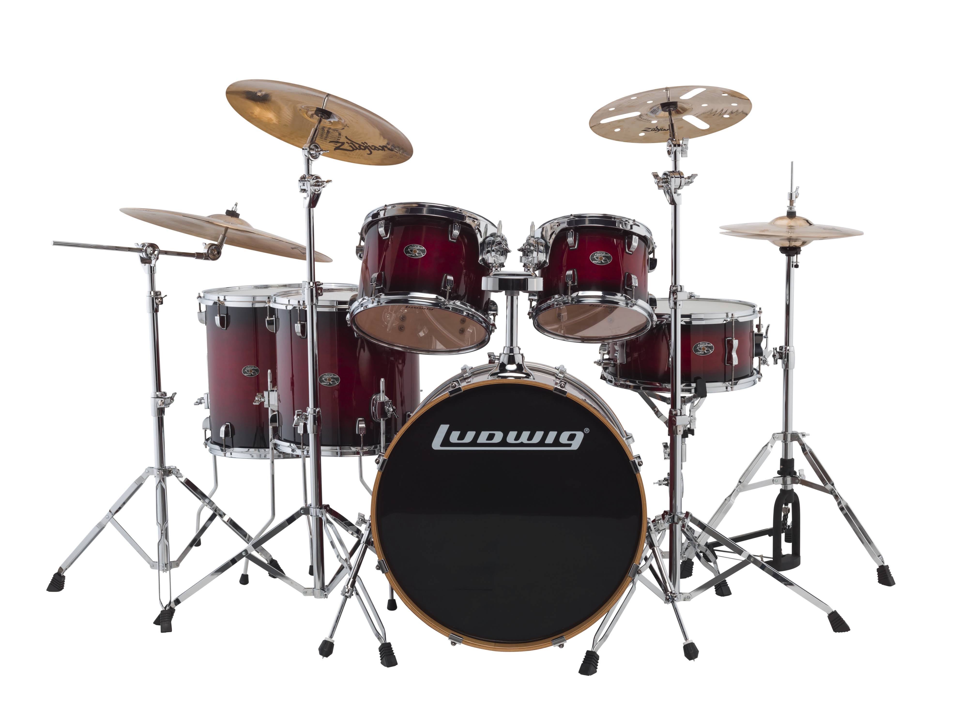 Ludwig Evolution Maple 6-Piece Shell Pack Red Burst
