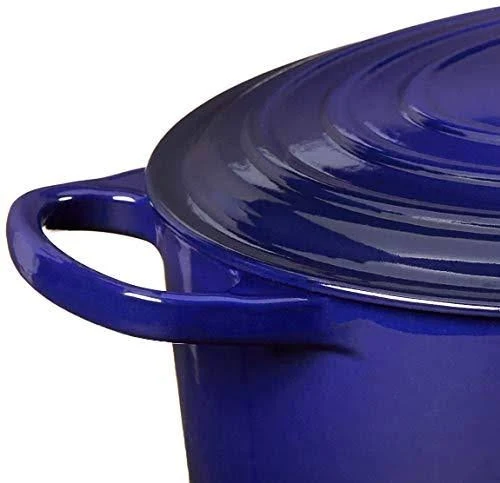 Le Creuset Signature Cast Iron 6.75-Quart Indigo Oval Dutch Oven
