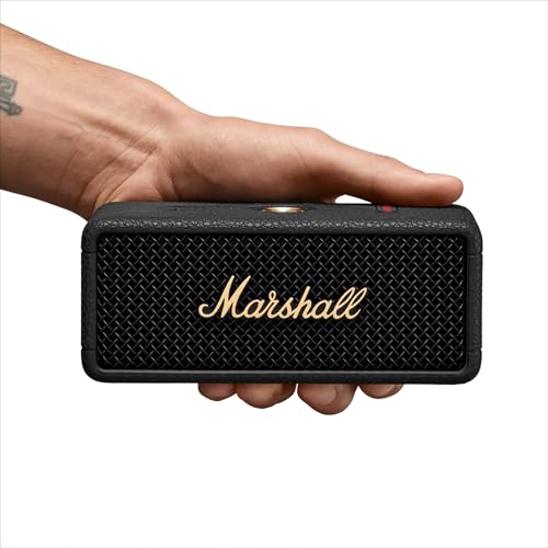 Marshall Emberton III Portable Bluetooth Speaker - Black & Brass