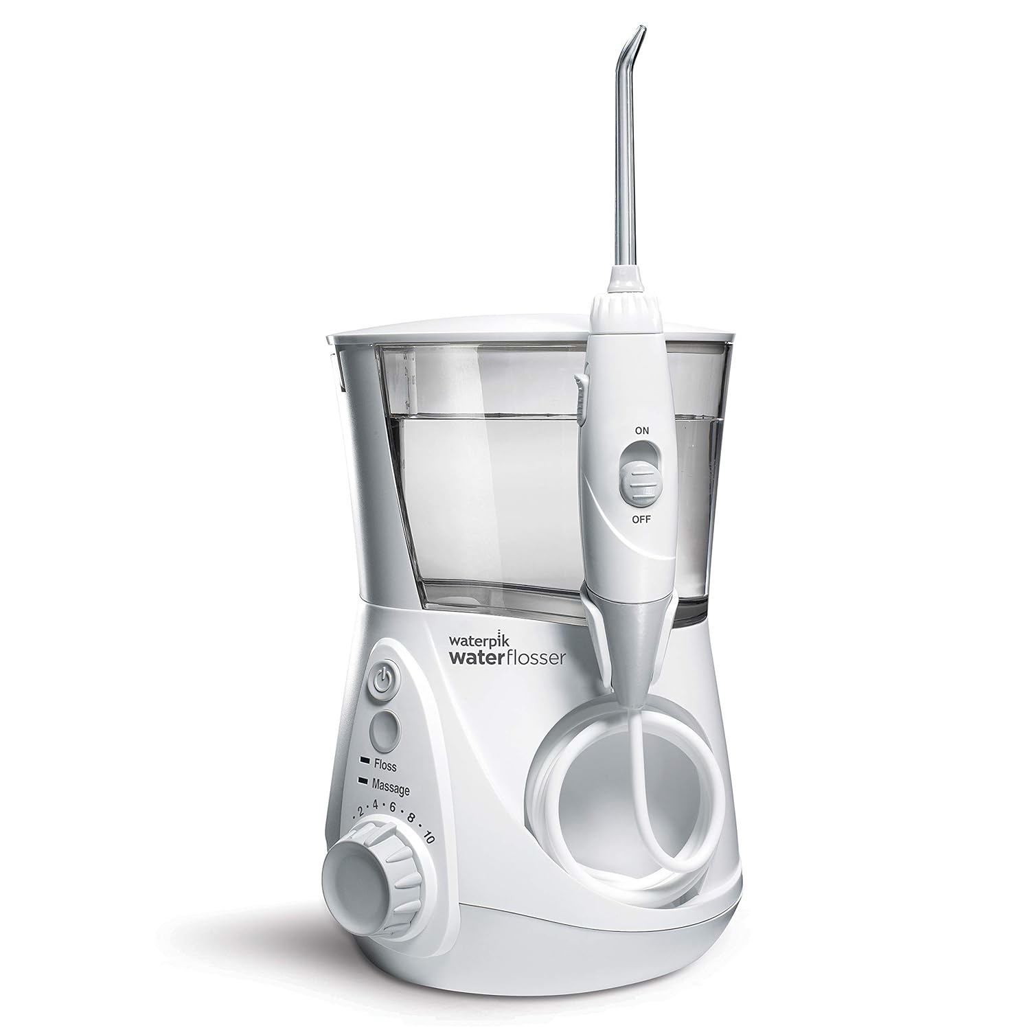 Waterpik Aquarius Water Flosser Professional For Teeth, Gums, Braces, Dental Care, Electric Power With 10 Settings, 7 Tips For Multiple Users And Needs, ADA Accepted, Black WP-662 Pack of 2