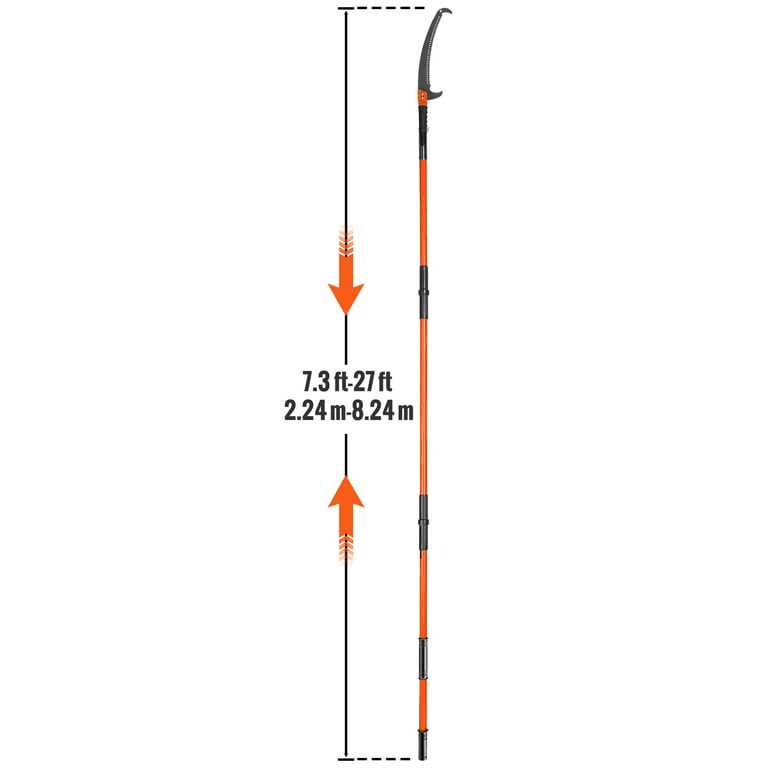 VEVOR Manual Pole Saw Extendable Tree Pruner 7.3-27 ft Fiberglass Pole Scissors - Shop Hardware Tools Online Store