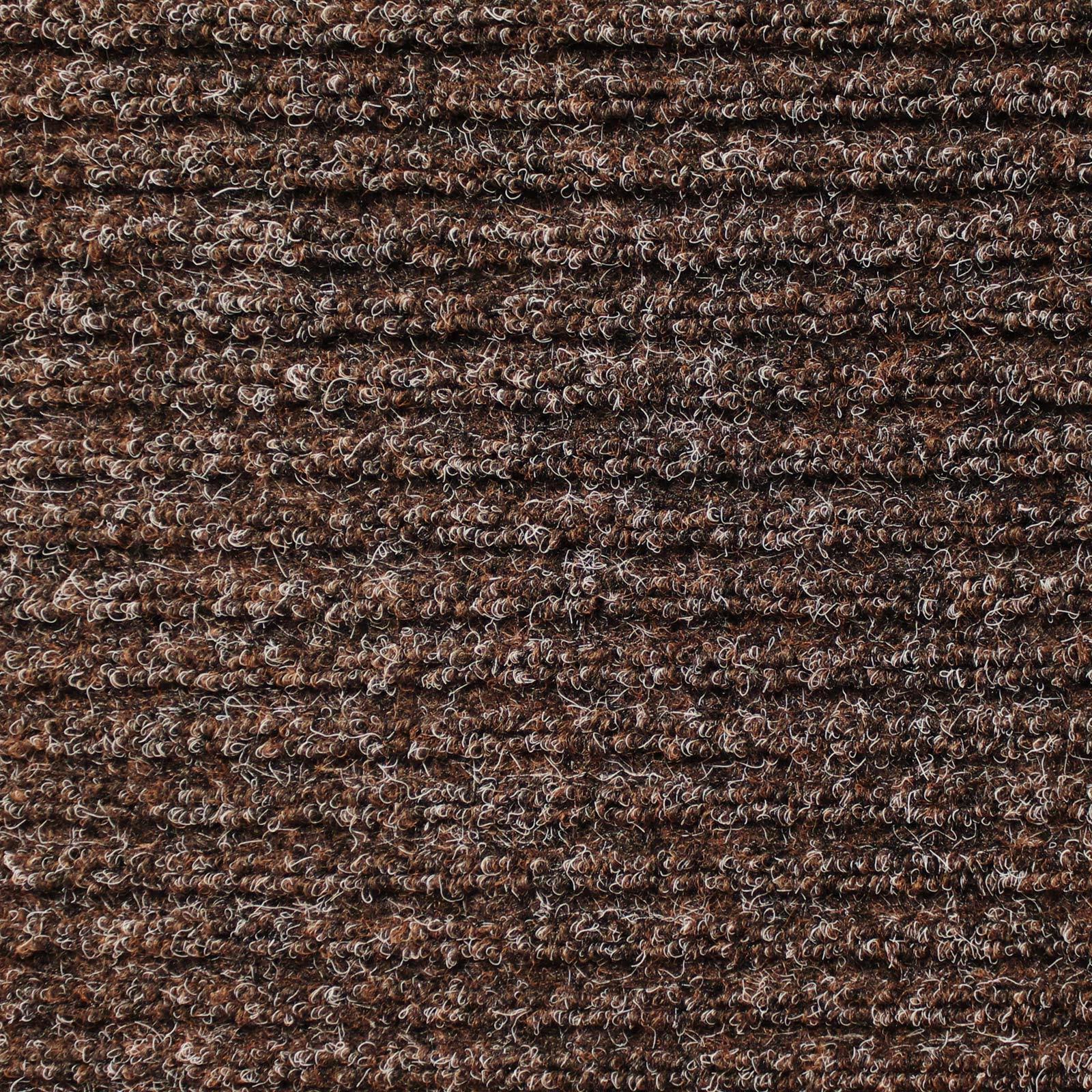 House, Home and More Heavy-Duty Ribbed Indoor/Outdoor Carpet with Rubber Marine Backing - Tuscan Brown 6' x 15'