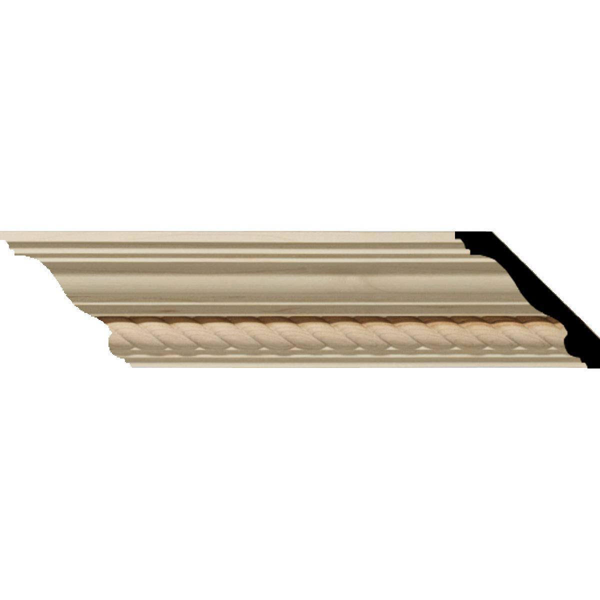 Ekena Millwork MLD02X02X03ADCH Andrea Rope Carved Wood Crown MOULDING, 2 1/4x22H x 2 3/8x22P x 3 1/4x22F, Cherry