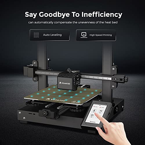 Voxelab 3D Printer Aquila D1 with Smart Auto Leveling, 300°C All Metal Dual Gear 70N Direct Extruder, Dual Z-axis Rails and 5 Step Quick Installation, Print Size 9.3" x 9.3" x 9.8"