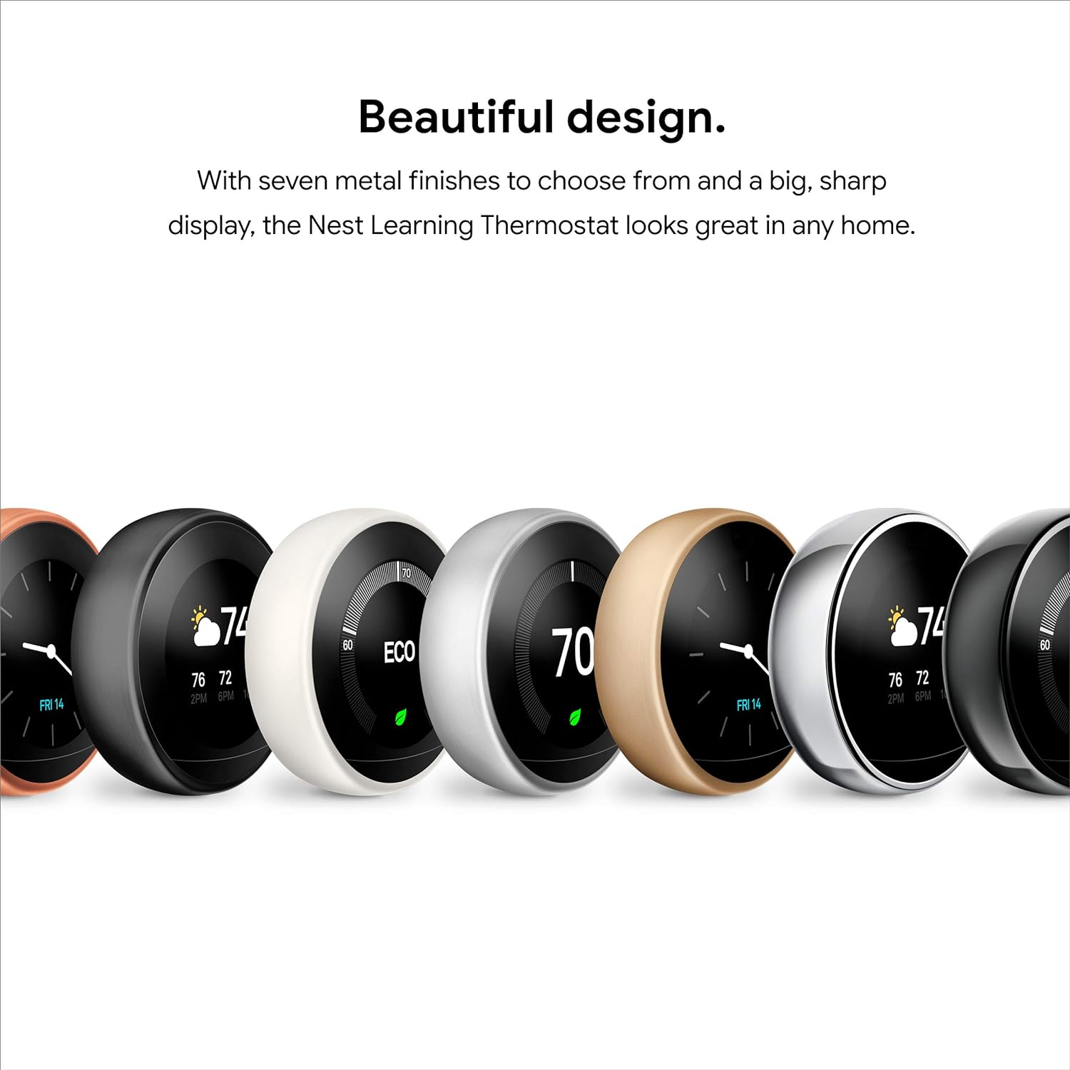 Google Nest Learning Thermostat - Programmable Smart Thermostat for Home - 3rd Generation Nest Thermostat - Works with Alexa - Polished Steel