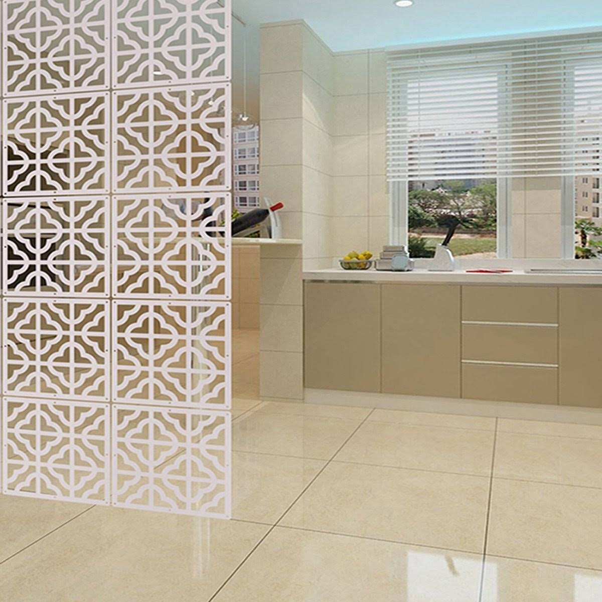 E-life Technology Hanging Room Divider - 10Pieces Wood-Plastic Hanging Screen Panel Room Home Hotel Safety Partition