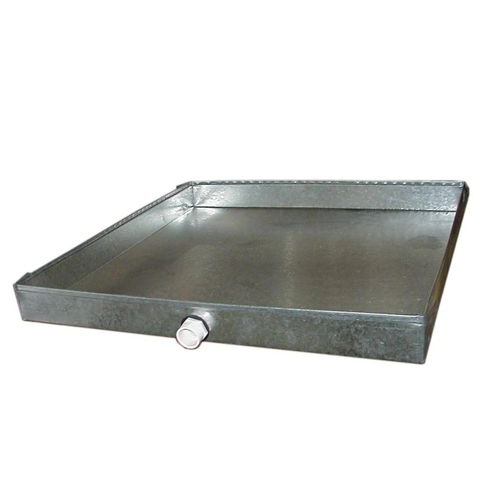 Master Flow 36 in. x 36 in. Drain Pan with PVC Connector - 26 Gauge
