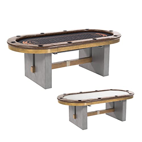 Barrington Poker Multiple Styles Folding Poker Table & Poker Table Top/Dining Table Collection, Durable Padded Rail Tables with Felt Playing Surface, Perfect for Texas Holdem Games