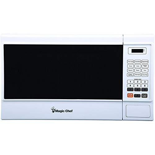 Magic Chef Countertop Microwave with Digital Touch Controls and Display, Standard Kitchen Microwave with Push-Button Door