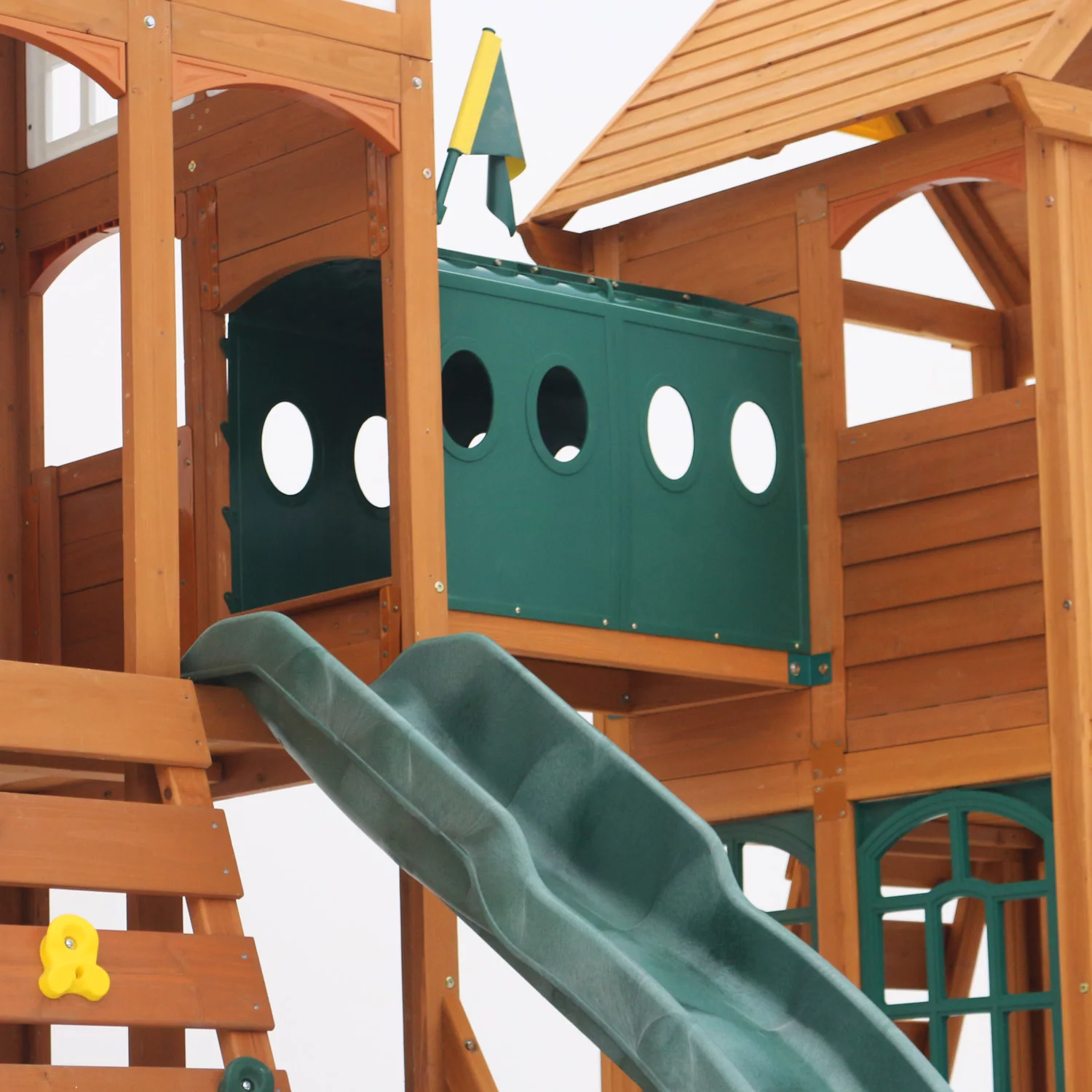 Paramount Wooden Swing Set / Playset with Tunnel, Slides and Kitchens