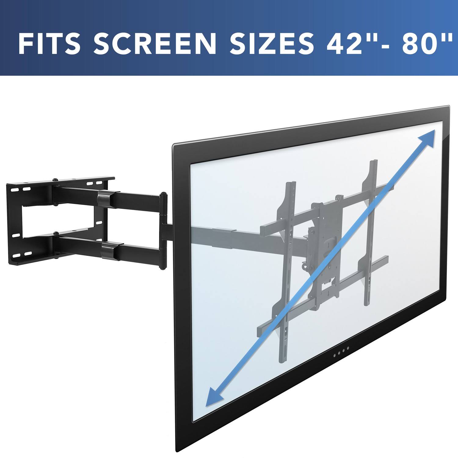 Mount-It! Extending Long Arm TV Mount for 42-70x22 Displays (MI-372)