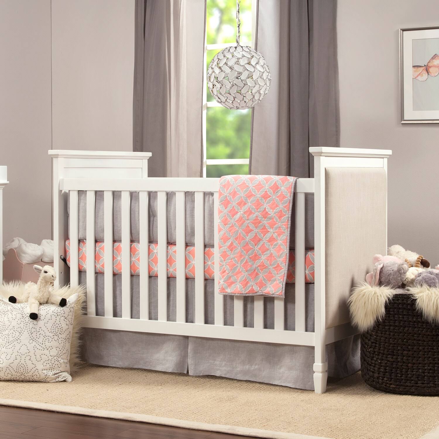Davinci Lila 3-in-1 Convertible Crib, White Oatmeal