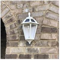 Gama Sonic 179210 Polaris Solar Sconce with GS Solar LED Light Bulb - White Finish
