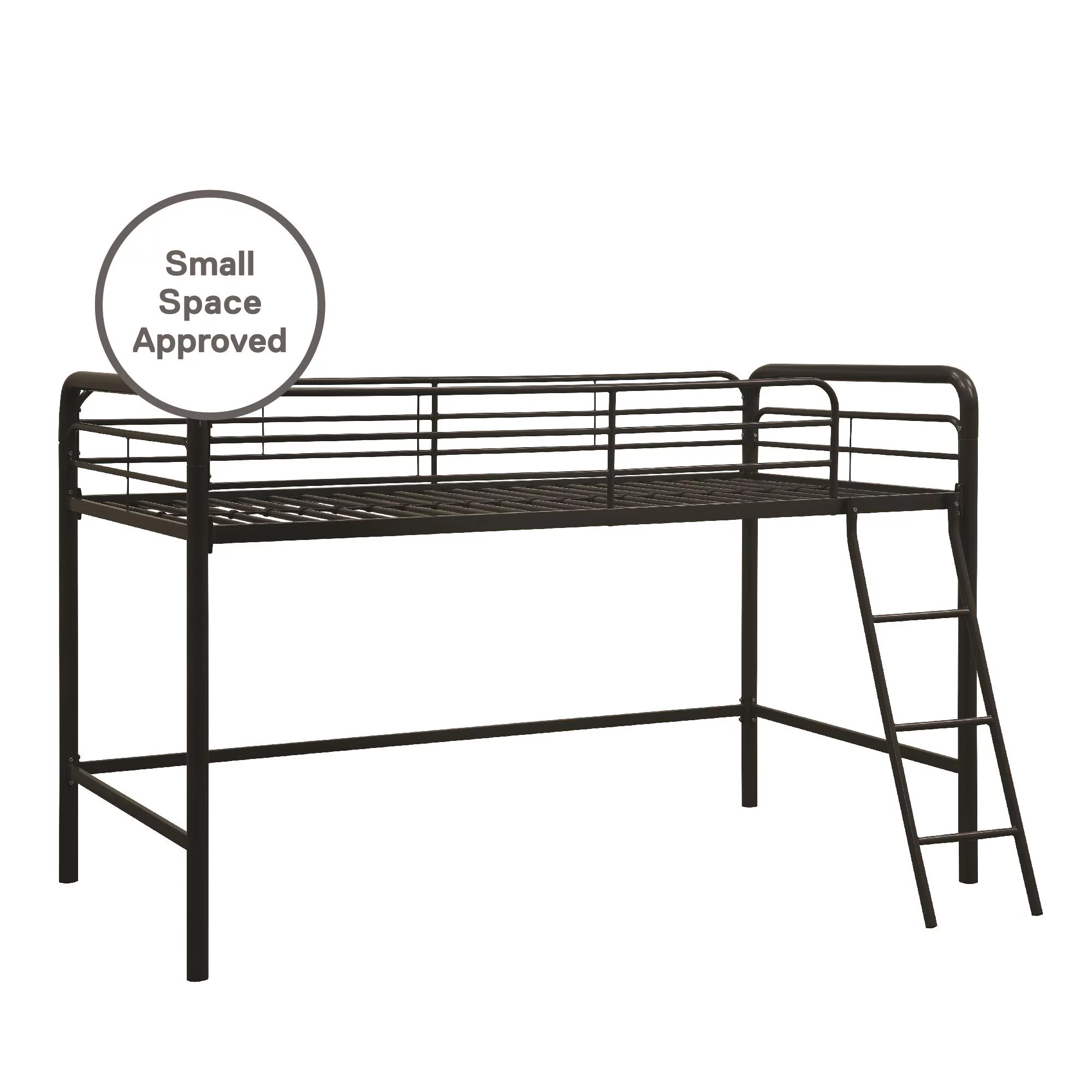 DHP Jett Junior Twin Metal Kids Loft Bed, Black
