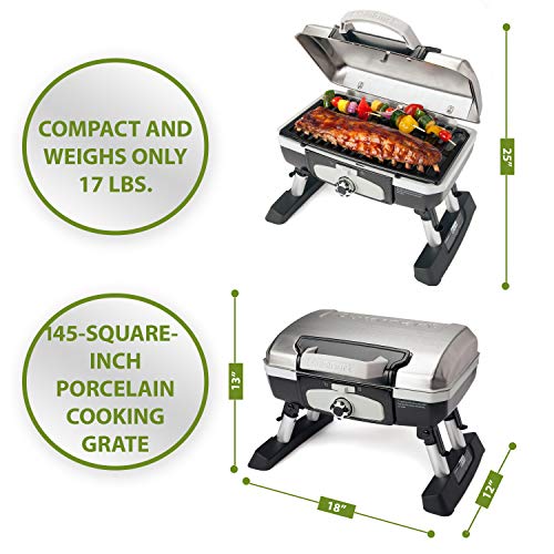 Cuisinart Cgg-180T Porcelain Stainless Steel Aluminum Gas barbecue grill