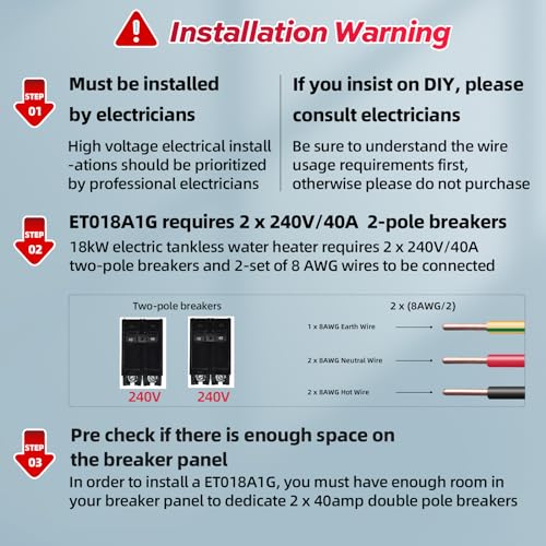 FOGATTI Electric Tankless Water Heater