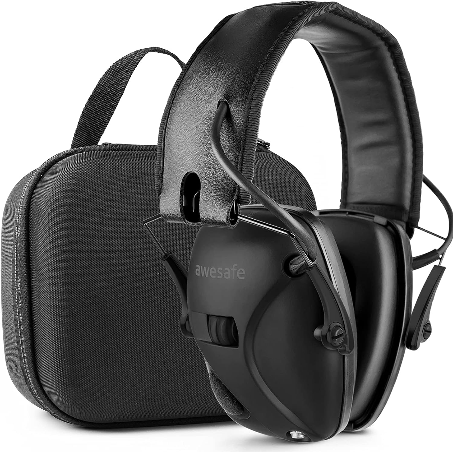 awesafe Electronic Shooting Earmuff Ear Hearing Protection Noise Reduction Sound Amplification with Storage Case