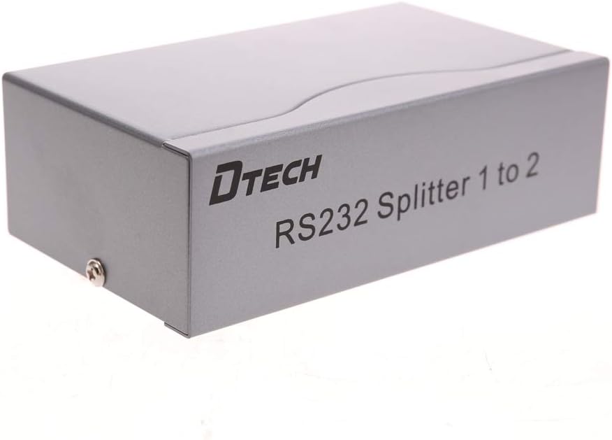 DTECH Industrial 8 Port RS232 Serial Splitter Switch Box with Power Adapter for Sharing PCs and Capture Data - COM Port Expander 1x8