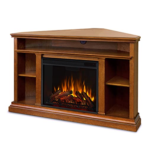 Churchill 51" Corner Electric Fireplace TV Stand in Oak by Real Flame