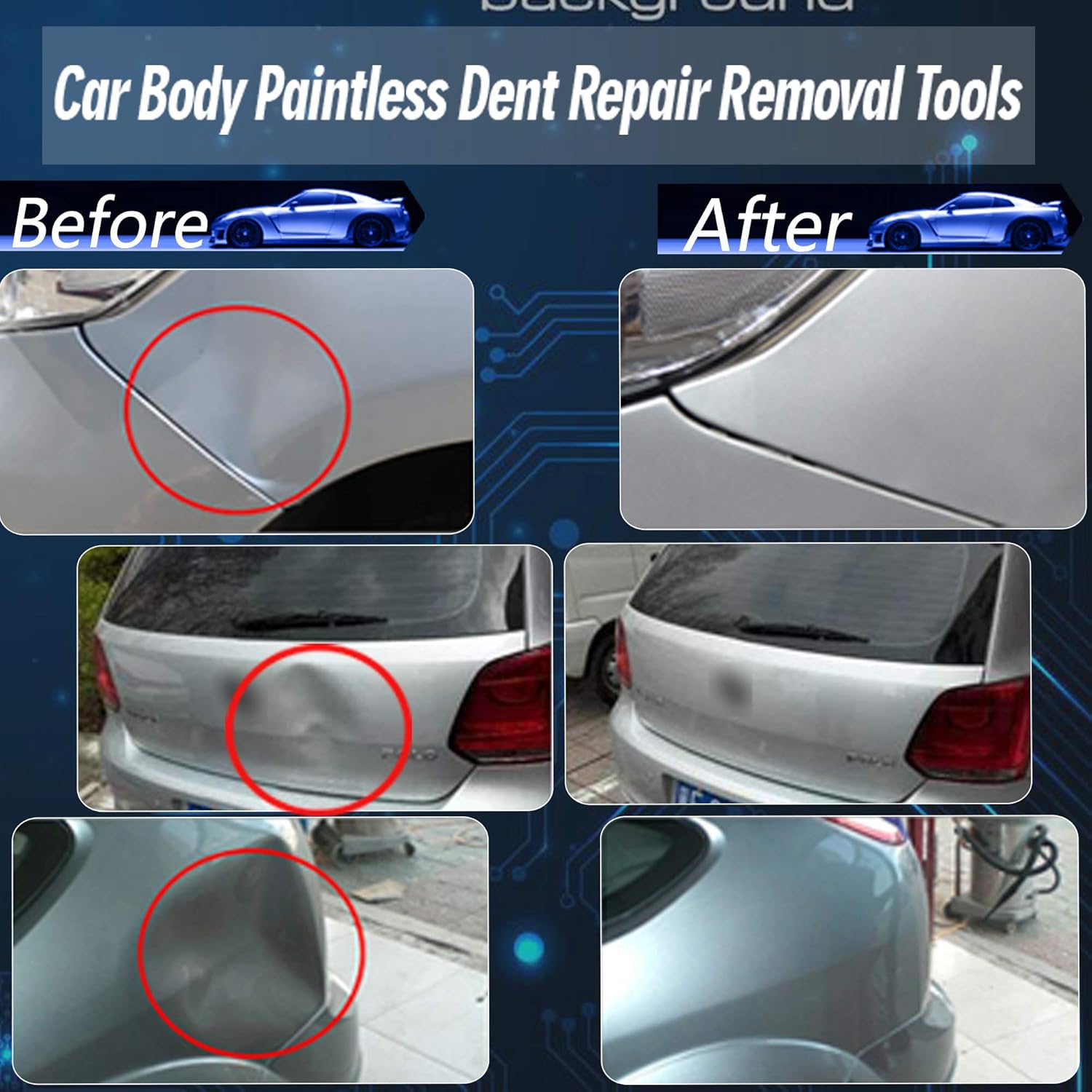 Anyyion 88pcs Paintless Dent Repair Kits, Car Body Dent Repair Tools Auto Dent Puller Kit Car Body Dent Repair Tools Car Body Repair Kit Hail dent Removal kit