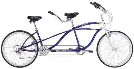 Micargi Island 18 Speed Tandem Bike, Blue - 26 Beach Cruiser Style