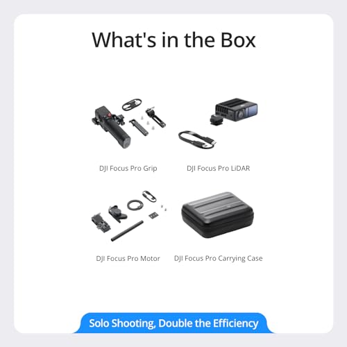 DJI Focus Pro Creator Combo, AMF Lens Control System, 20-Meter Subject Focusing, 76,800 LiDAR Ranging Points, AI Recognition, FIZ Lens Control Hand Unit, Compatible with DJI PRO Ecosystem