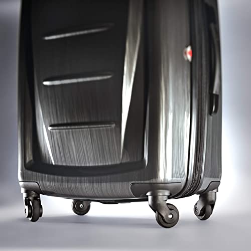 Samsonite Winfield 2 Hardside Expandable Luggage with Spinner Wheels, Brushed Anthracite, Checked-Large 28-Inch