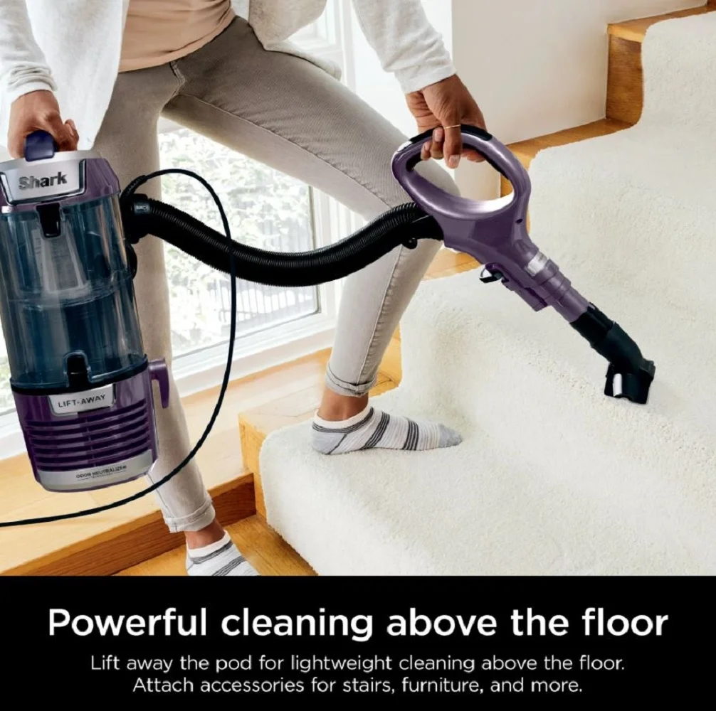 Open Box Shark ZD550 Lift-Away Upright Vacuum with PowerFins HairPro & Odor Neutralizer Technology, Anti-Allergen Seal & HEPA Filter