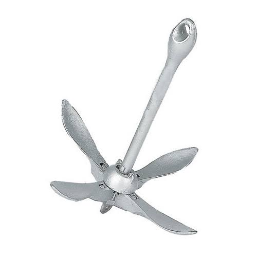 Folding Grapnel Boat Anchor System with Anchor Rope for Small Boats- 17 lbs GRPN-17