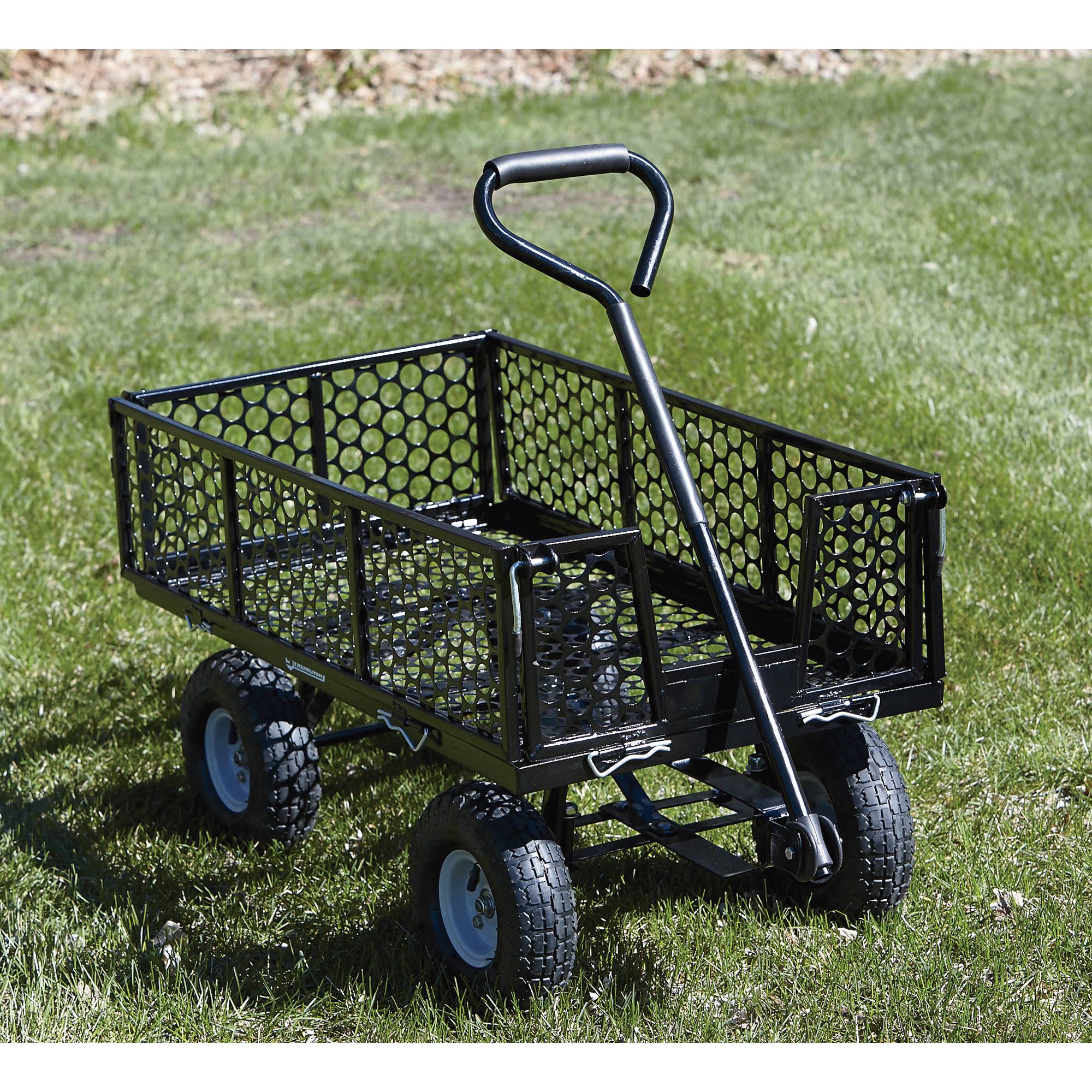 Strongway Steel Garden Wagon - 800-Lb. Capacity, 40inch L x 20inch W