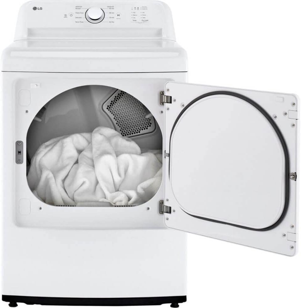 LG DLE6100W 7.3 Cu. Ft. White Front Load Smart Electric Dryer