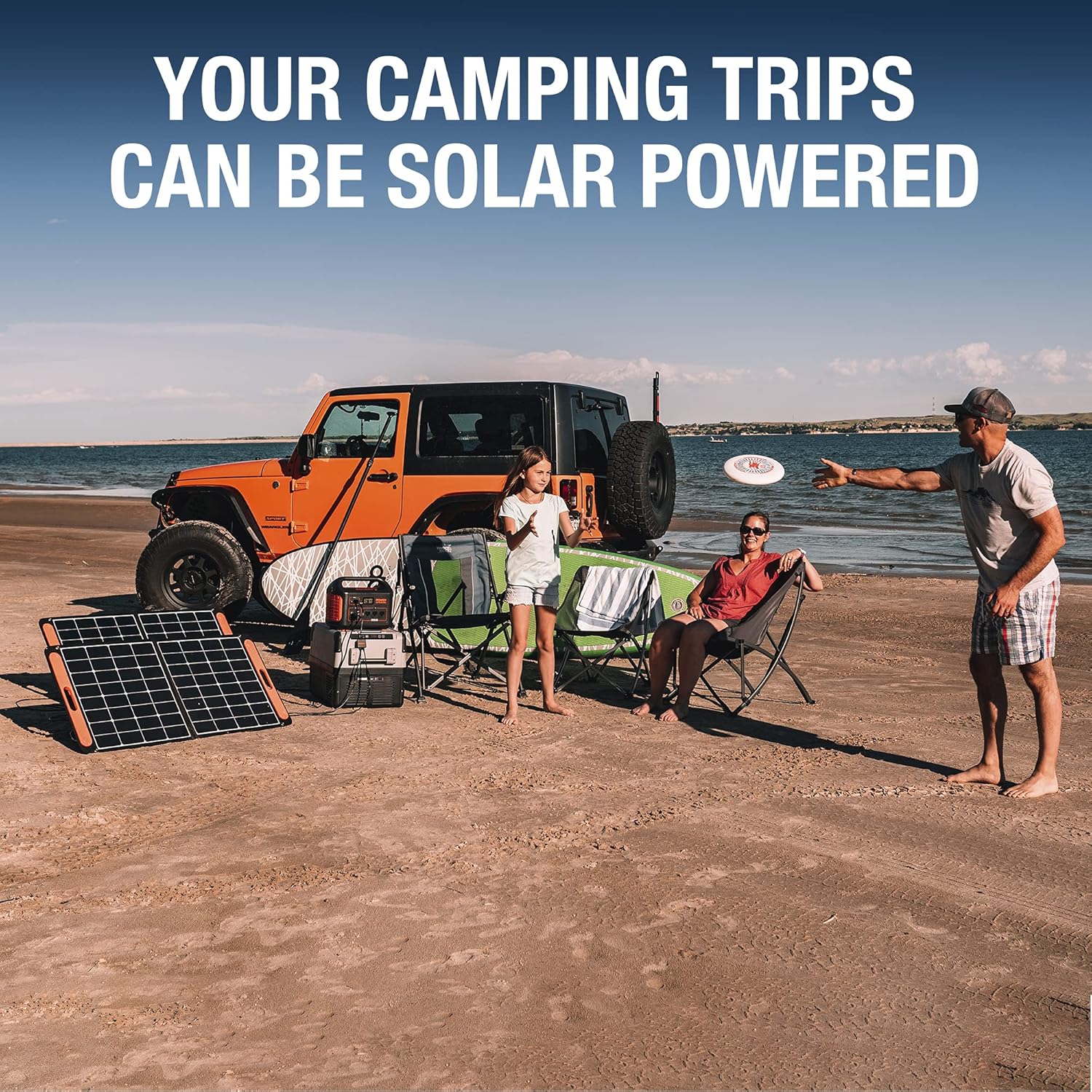 Jackery Solar Generator 1000, Explorer 1000 and 2X SolarSaga 100W with 3x110V/1000W AC Outlets, Solar Mobile Lithium Battery Pack for Outdoor RV/Van Camping, Emergency