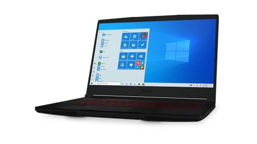 MSI 2023 GF63 Thin 15.6" 144Hz FHD IPS Gaming Laptop 10-Core Intel i7-12650H NVIDIA RTX4050 6GB GDDR6 32GB DDR4 1TB NVMe SSD HDMI WiFi AX RJ45 USB-C w/DP Backlit Keyboard Windows 10 Pro w/RE USB