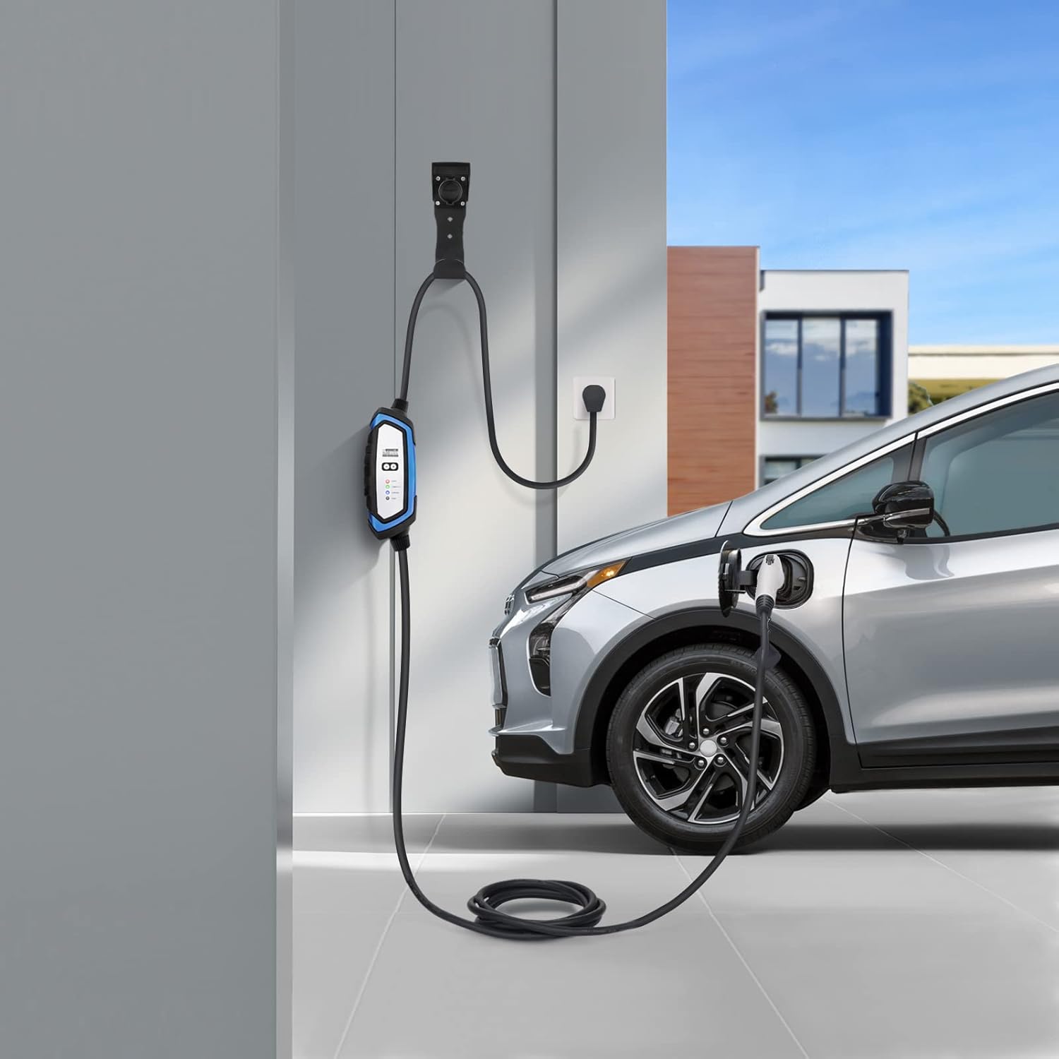 BougeRV Level 2 EV Charger, 240V 32Amp 25 Feet Charging Cable with NEMA14-50 Plug, Portable EVSE Electric Vehicle Charger