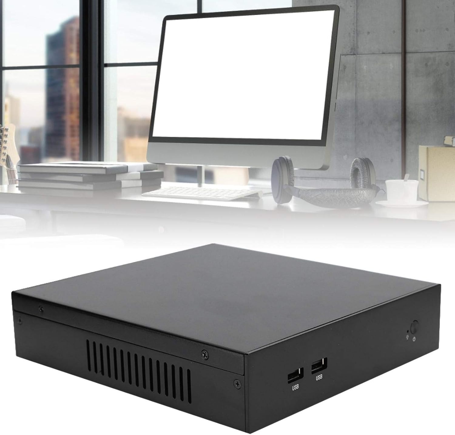 125 Mini-ITX Slim Profile Compact Small Form Factor Computer Case, HTPC Case Home Theater Computer ITX Mini Motherboard Desktop Computer Case T44