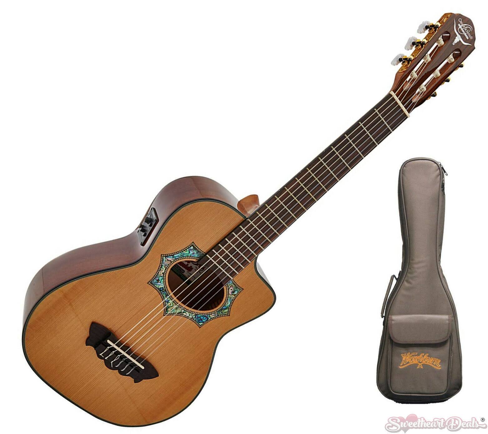 Oscar Schmidt OH30SCE-O-U Acoustic Electric Requinto Guitar