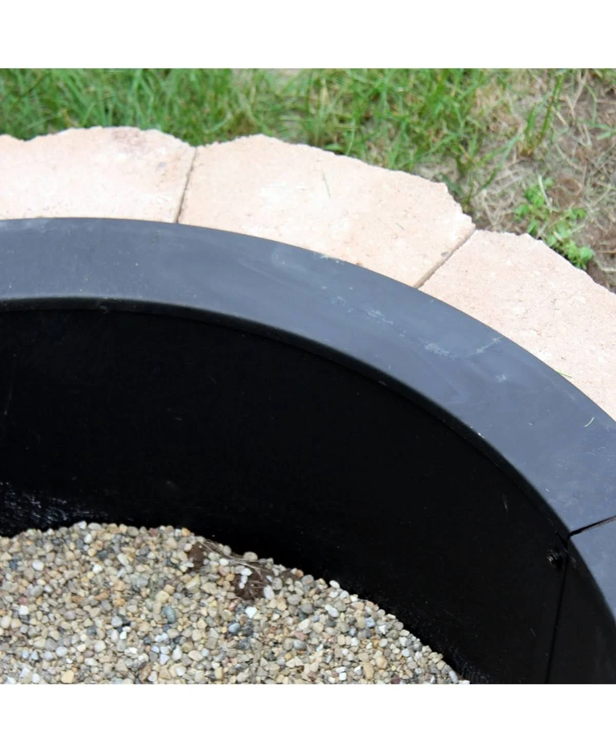 Durable Steel Fire Pit Ring Liner DIY Fire Pit Rim - 27 Inch Diameter by Sunnydaze Decor