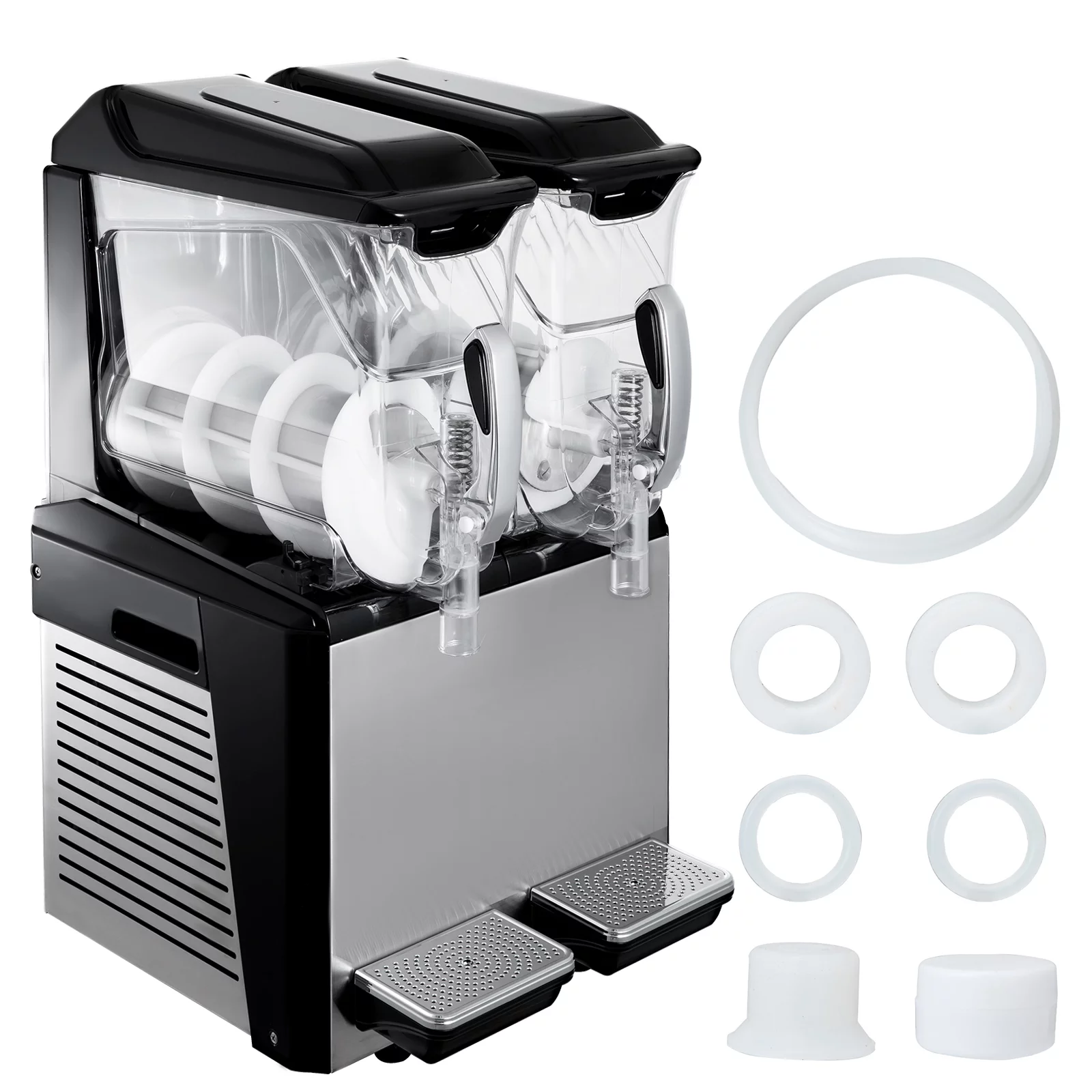 VEVORbrand Commercial Slushy Machines 20L,Slushy Machine 220V,Slush Frozen Drink Machine,Slushy Making Machine Double Tank Suitable for Commercial Use