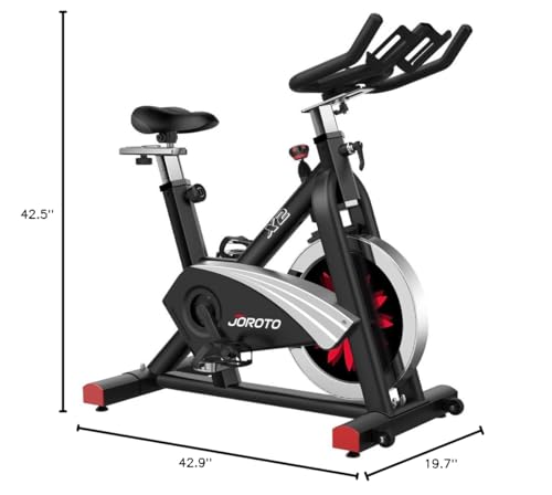 JOROTO X2|X2PRO Exercise Bike, X4S Bluetooth Stationary Indoor Cycling Bike with Readable 100 Levels Magnetic Resistance, Plus 12.6 inch Tablet Bracket Exercise Bikes for Home