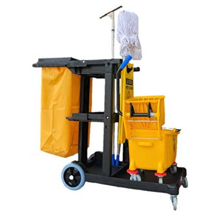 Simpli-magic 79191 Janitorial Cart, Commercial, Yellow/Grey