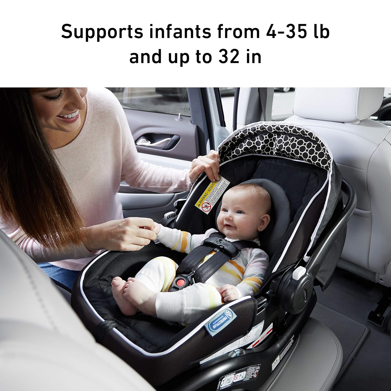 Graco Grows4Me 4-in-1 10-Year Car Seat and SnugRide 35 Lite LX Infant Car Seat Bundle