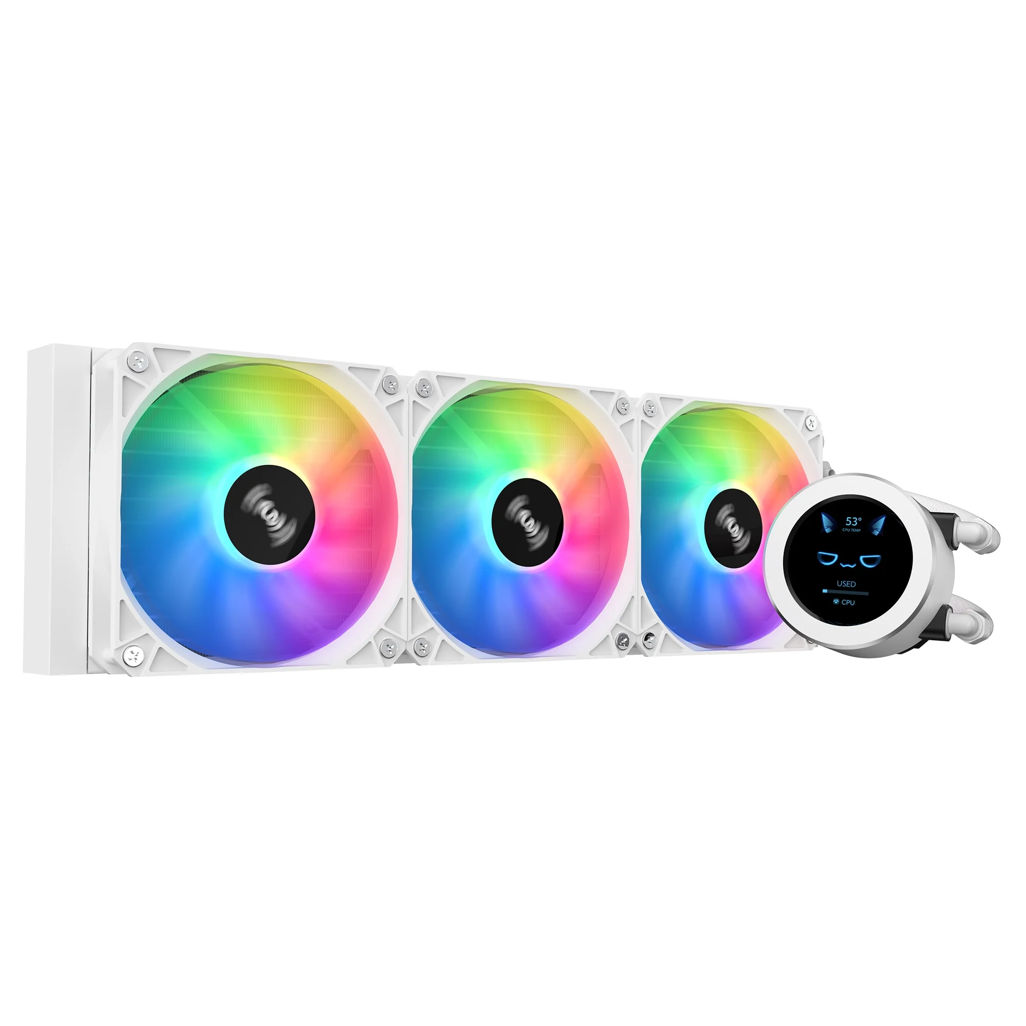 SAMA 360 CPU Liquid Cooler SM360LD All-in-one Water Cooling Tirple Quiet PWM Fan AIO PC Water Cooler White