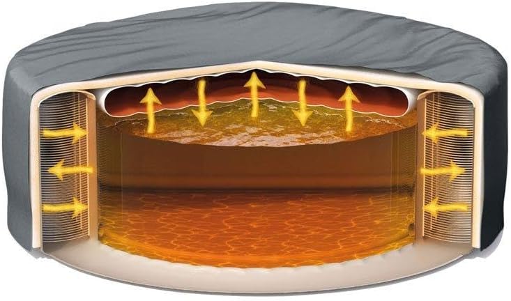 Intex 79" X 28" PureSpa Jet and Bubble Deluxe Inflatable Hot Tub Set with Energy Efficient Cover, 4-Person 28457EP