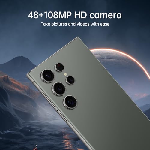 Yemjaw C24 Ultra 5G Smartphone,6+256GB Unlocked Phone, Android 13.0，48+108MP Zoom Camera,6.8" HD+ Display, Long Battery Life 6800mAh,Dual SIM 5G Cell Phone, Dual SIM,Build-in Pen Phone