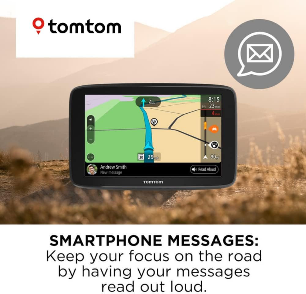 TomTom Go Comfort 5 Inch GPS Navigation Device with Updates via Wi-Fi, Real Time Traffic, Free Maps of North America, Smart Routing, Destination Prediction and Road Trips