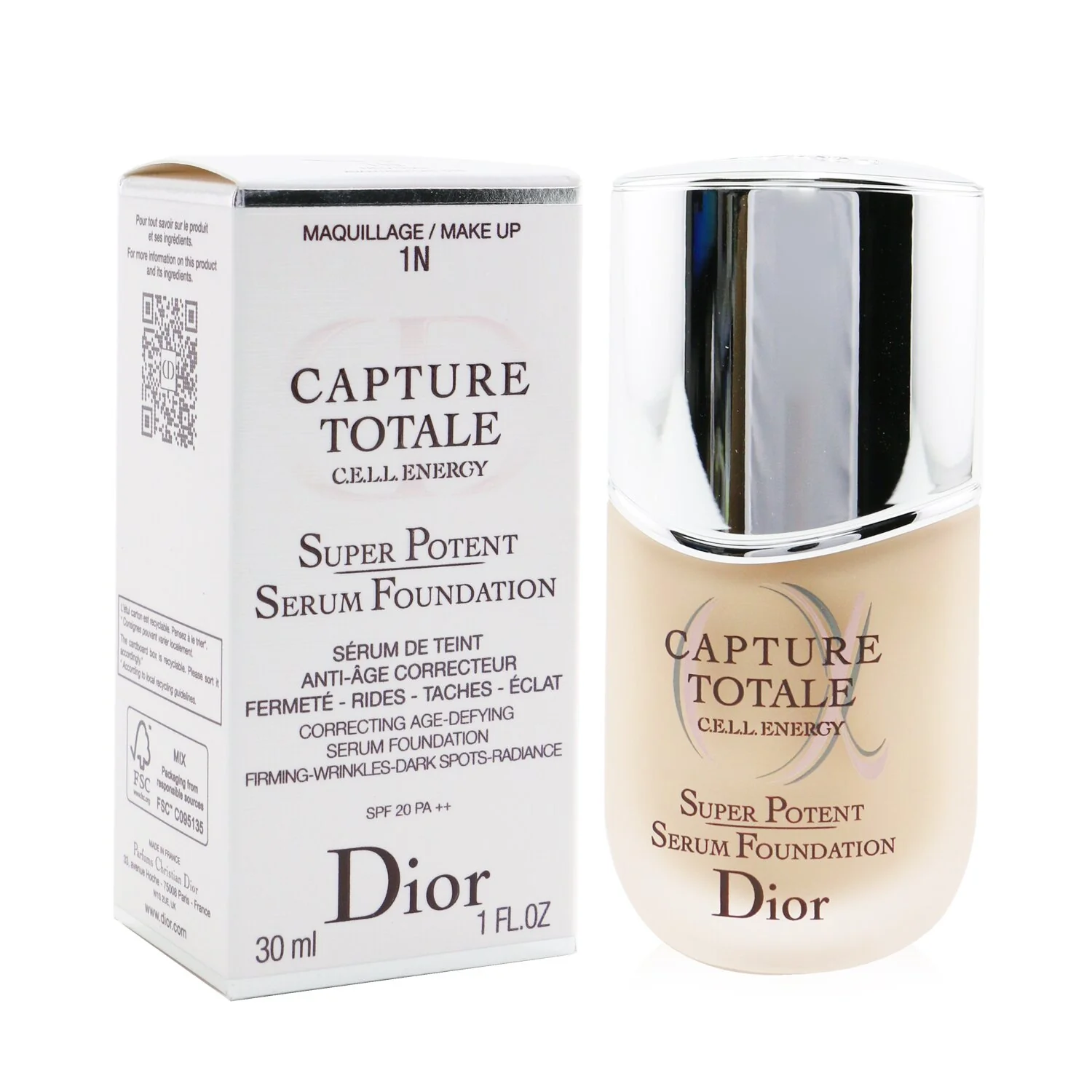 Christian Dior Capture Totale C.E.L.L. Energy Super Potent Serum Foundation SPF 20 - # 4N Neutral  30ml/1oz