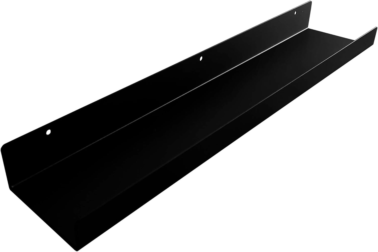 Made in USA by DIY CARTEL - Floating Metal Wall Shelf Picture Ledge - USA Manufactured Steel - Industrial Heavy Duty Modern Farmhouse Rustic Designed Shelf (24in White)
